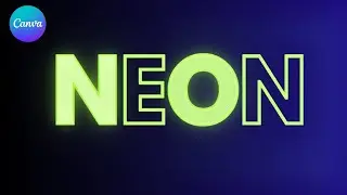 Create NEON Text Animation in Canva! Easy Canva Tips and Tricks
