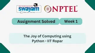 The Joy of Computing using Python Week 1 || NPTEL Answers || 