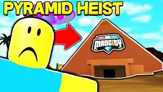 NOOB TRIES TO ROB *NEW* PYRAMID HEIST IN MAD CITY! (Roblox Funny Moments)
