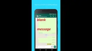 how to send blank message in android