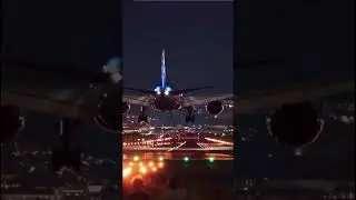🛩️ Aircraft Night Landing  Checks ❤️ #airplane #airport #plane #aviation