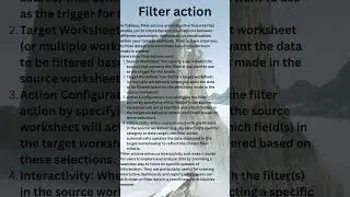 filter actions