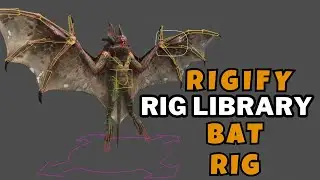 Rig BAT with Rigify : Rig Library in Blender | Rigify BAT Rig