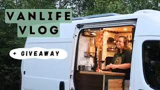 Baking a Lasagna in the Forest | VanLife Vlog + VAN FRIDGE GIVEAWAY!!