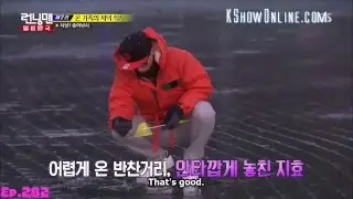 [ENG SUB] Running Man Yoo Jae Suk & Kwang Soo Caught a Fish