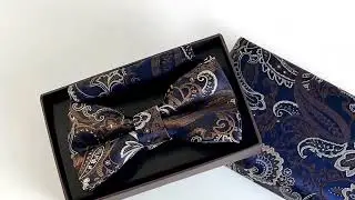 Pocket Square & Bow Tie Men's Accessories Gift Set