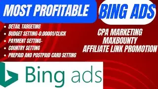 How to Create Bing Ads With CPA Marketing, budget settings, payment settings, Details targeting