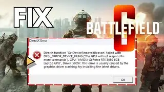Battlefield 6: Fix DirectX Function DXGI_ERROR_DEVICE_HUNG Crash (100% Working)