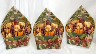 A gift to a man with your own hands. Meat bouquet of sausage and cheese for beer
