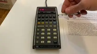 1974 HP-65 Calculator playing Lunar Lander Game!