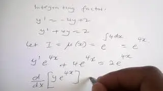 ORDINARY DIFFERENTIAL EQUATIONS(INTEGRATING FACTOR)