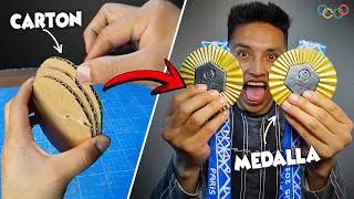 Cómo Hacer MEDALLA OLIMPICA de ORO solo de Cartón | Paris 2024 TUTORIAL - DIY