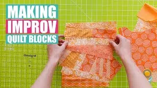 How to make a scrap quilt block | Making half square triangles