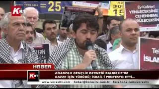 Anadolu Gençlik Derneği Balıkesir’de Gazze İçin Yürüdü; İsrail’i Protesto Etti…