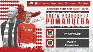 ФК Краснодар (Краснодар) - Русичи-Славянское (Орел). Матч за 1-4 места