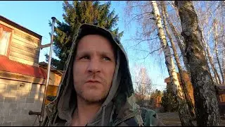 2 сезон Арчи на даче. Собираю березовый сок . Убираю территорию от листвы . Первый солнечный день.