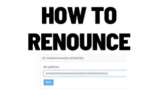 How To Renounce Your Contract On BSC & ETH | Renounce A Token