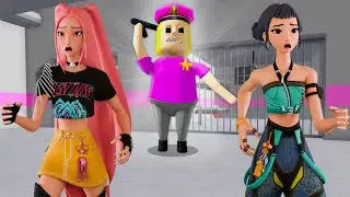 Mira Plays Roblox Escape Barry's Police Girl