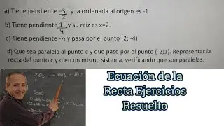Equation of a Line Solved Exercises