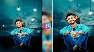 Picsart Hanging Blub Concept photo Editing / Glowing Blub Photo Editing Picsart /