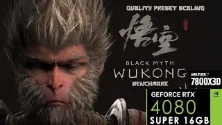 BLACK MYTH WUKONG Benchmark Scaling 1440p DLSS-Q RTX4080 SUPER RYZEN 7800X3D