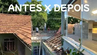 ANTES e DEPOIS da nossa laje que virou uma ÁREA GOURMET! 