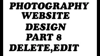 Photography website design part 8