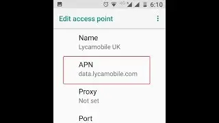 Lycamobile UK Internet APN Settings