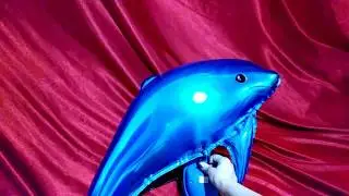 DOLPHIN MYLAR BALLOON PUMP TO POP!
