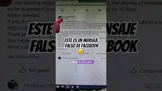 Así es un mensaje #falso de #Facebook 🫨