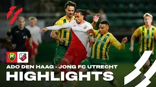 ADO Den Haag vs. Jong FC Utrecht: ZWAARBEVOCHTEN punt 👏 | HIGHLIGHTS