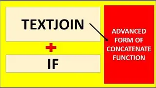 WHAT IS TEXTJOIN FUNCTION IN EXCEL  IN HINDI | HOW TO WRITE TEXTJOIN WITH IF FUNCTION