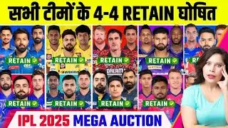 Ipl 2025 mega auction || Ipl 2025 mega auction retained players