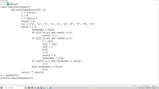 Reverse the vowels of a string | Leetcode python solution by Elrik