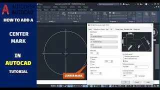 HOW TO ADD CENTER MARK IN AUTOCAD
