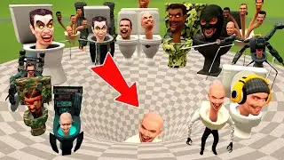 SPARTAN KICKING ALL SKIBIDI TOILETS in the GIANT FUNNEL with healthbar - Garry's Mod