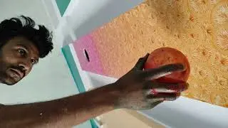 Oil paint best designing video || oil tube || wall texture #danishpaint