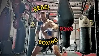Heavyweight Boxer Go Crazy on Punch Bag