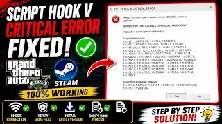 How to fix GTA 5 Script Hook V Critical Error 100% Working 2026