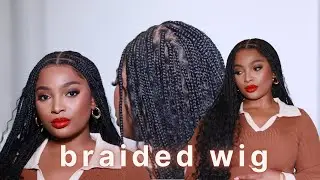 BRAIDED WIG INSTALL ! Only $111.3 Get HD Full Lace Boho Box Knotless Braided Wig Ft.Mybraidedwig