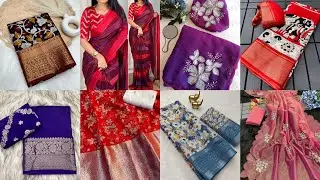 Latest saree collection with price Georgette saree, Organza, Lenin, Viscose Georgette sarees #sarees