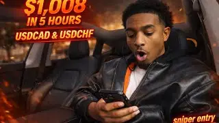 Live Trading USDCAD & USDCHF ! I Made $1,008 In 5 Hours!!! ( at 23 y/o )