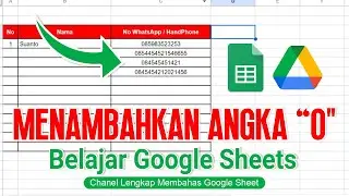 Cara Menambahkan Angka Nol di Depan Angka Pada Google Sheets