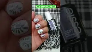 Still snowing outside! well at least my nails feel spring #nailstamping #essie #essieforthetwillofit