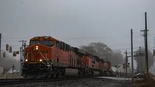 NS 283 at Fairforest with a trio of BNSF’s 12/16/24