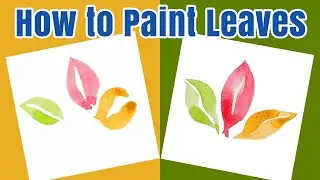 Easy Watercolor Brush Stokes Autumn Leaves Kids Art Tutorial