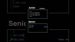 Junior vs Senior: HTML Emmet Version Part 2 #html #webdevelopment #coding #html5