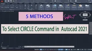 5 methods to select Circle command in Autocad 2021 | Tamil | SMT |  #shorts