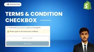 How to Add Terms And Conditions Checkbox  | Shopify Dawn Theme & Other Themes