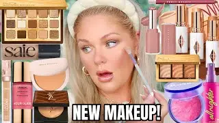 Testing *NEW* VIRAL Makeup 🤩 Charlotte Tilbury Skin Tint, Rare Beauty Powder, Fenty Gloss Stix +more